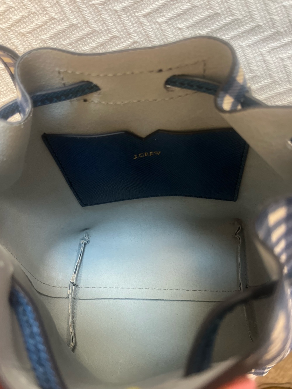 J Crew Gingham Bucket Bag - Picture 14 of 17